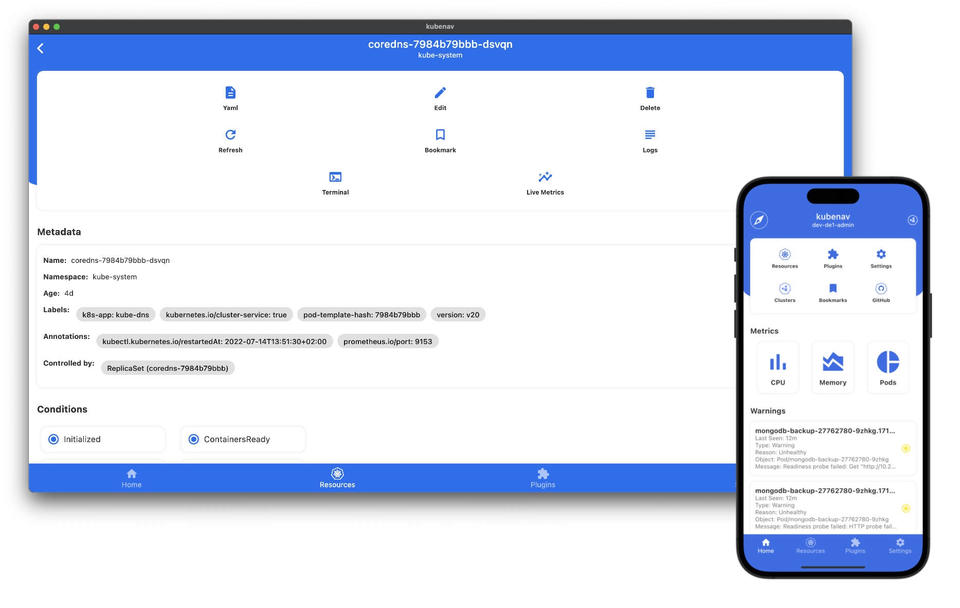 Granting read-only access to kubenav